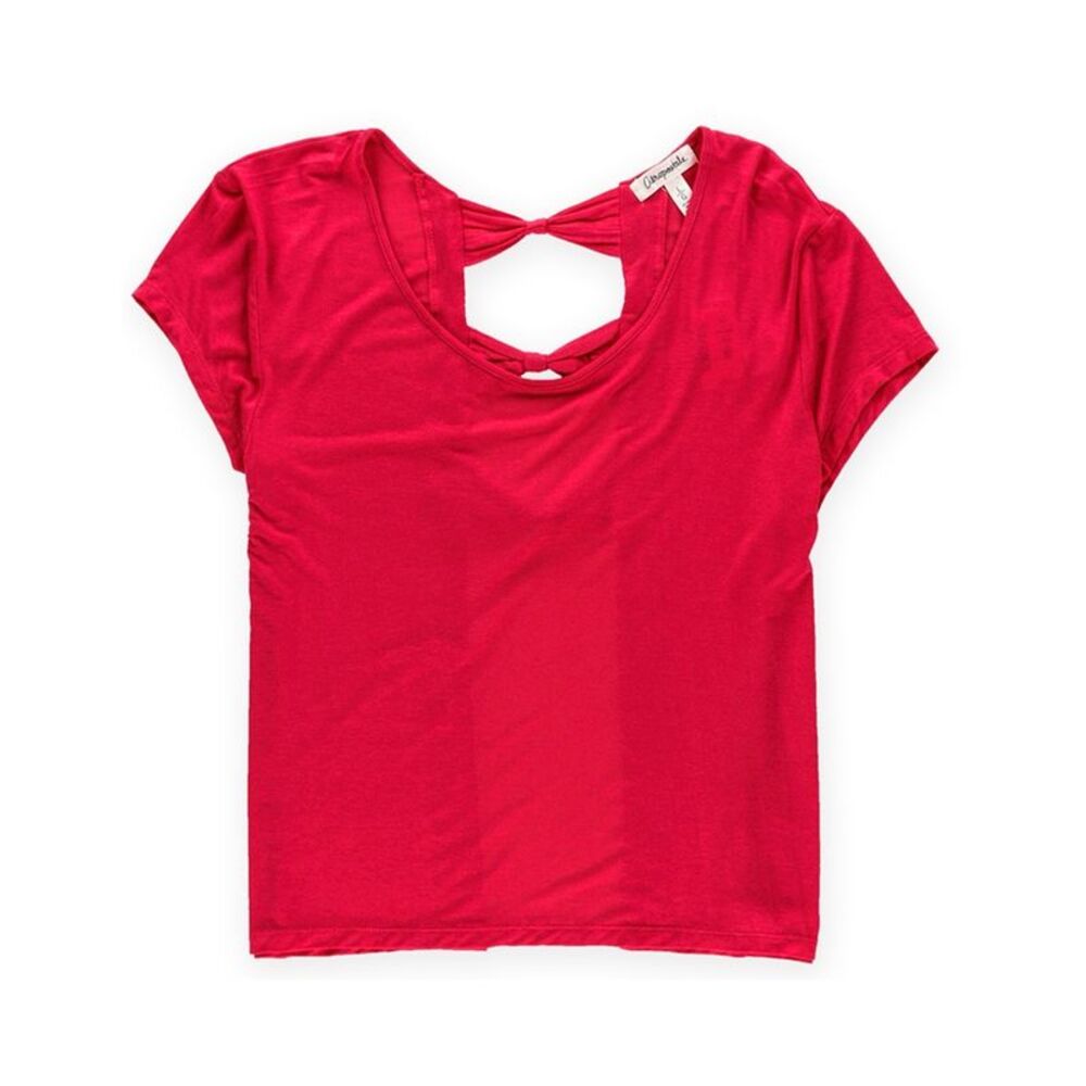 Aeropostale Womens Juniors Bow-Tie Cropped Embellished T-Shirt, NWT